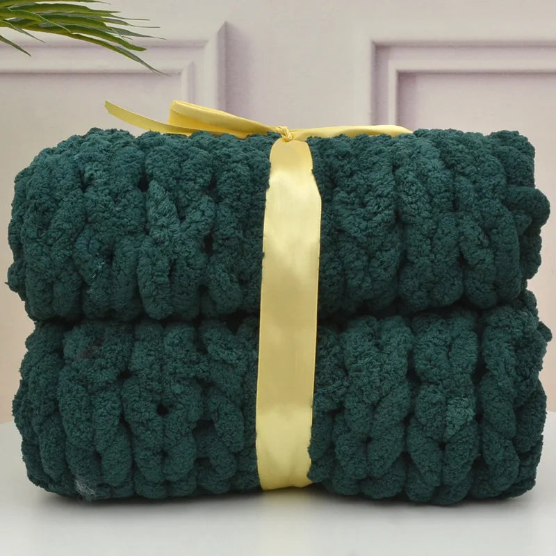 Chunky Knit Chenille Blanket