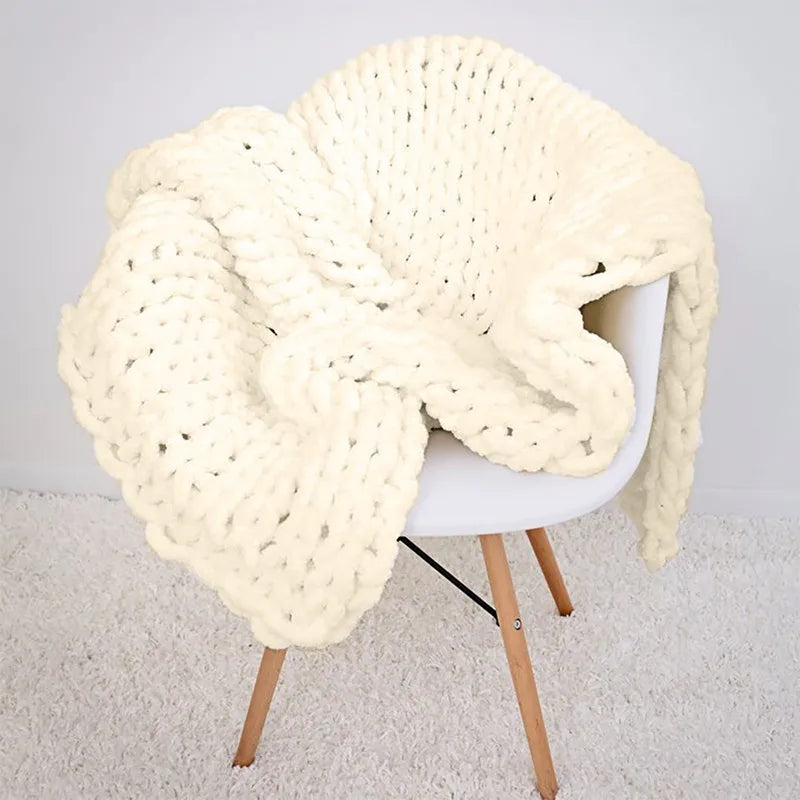 Chunky Knit Chenille Blanket