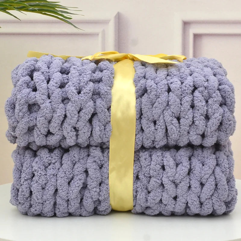 Chunky Knit Chenille Blanket