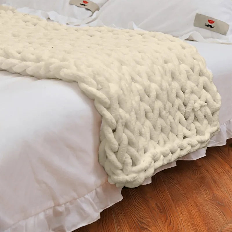 Chunky Knit Chenille Blanket