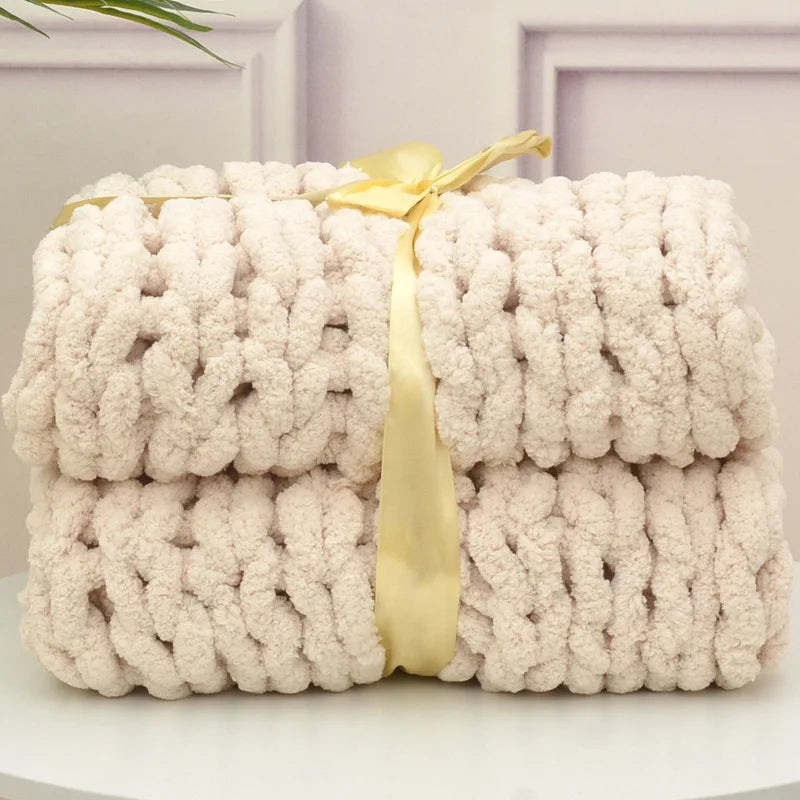 Chunky Knit Chenille Blanket