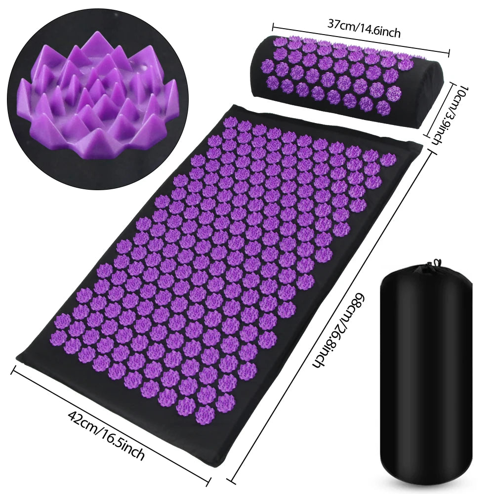 Acupressure Mat & Cushion Set