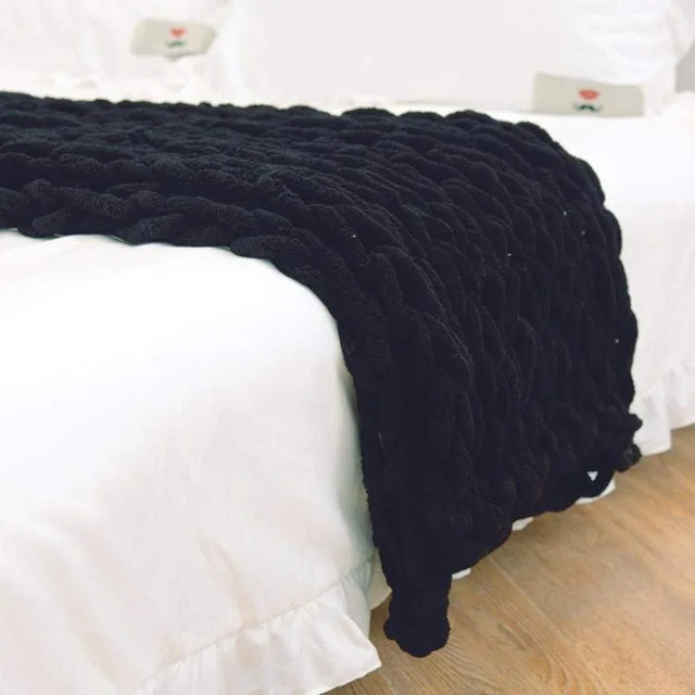 Chunky Knit Chenille Blanket
