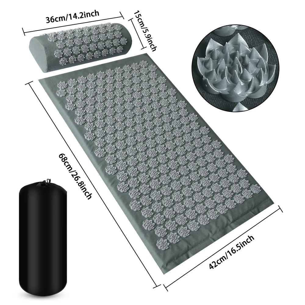 Acupressure Mat & Cushion Set