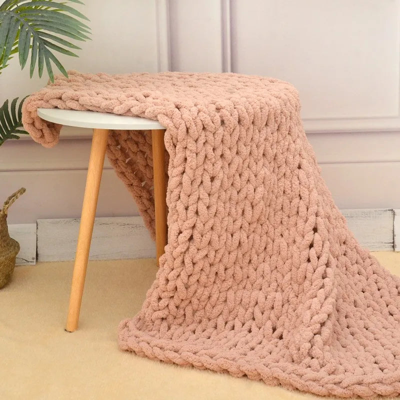 Chunky Knit Chenille Blanket