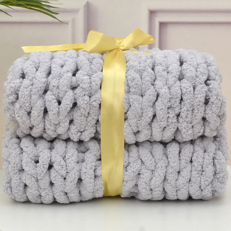 Chunky Knit Chenille Blanket