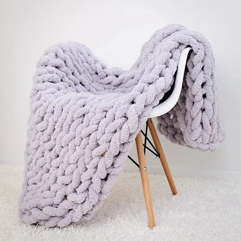 Chunky Knit Chenille Blanket